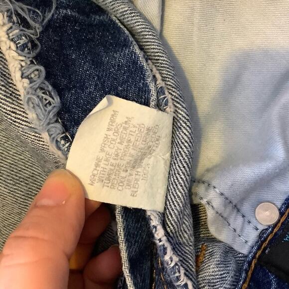 Chic Made in the USA Mom Jeans Short Size 16 Petite Cute Vintage Summer Blue - Picture 11 of 12